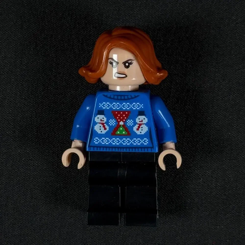 Unique Lego Minifig Black Widow in Christmas Sweater
